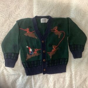 Boys' Vintage Cardigan Cotton Blend Christmas Sweater Sz 4T